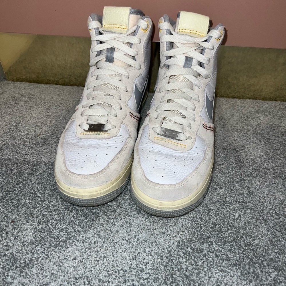 Nike White and Gray Women's Sneakers